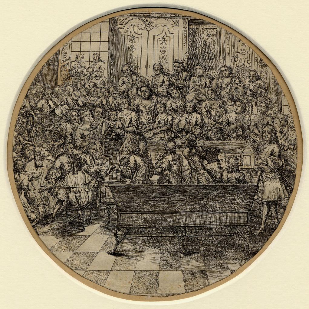 Anon - Handel conducting an Oratorio (1730-50). British Museum