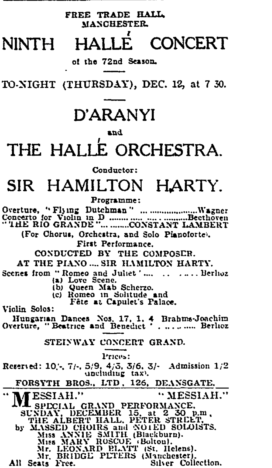 Hallé Choir Firsts: Part Two – Beyond the Rio&nbsp;Grande